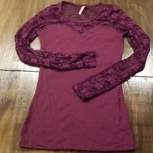 NWOT Rue21 Lace Long Sleeve Shirt